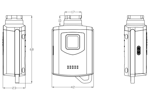 Electronic-Key-K01 dimensions