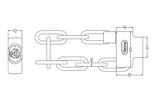 vanma-chain-lock-dimensions